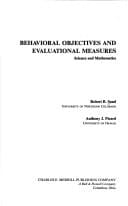 Behavioral objectives and evaluational measures;: Science and mathematics