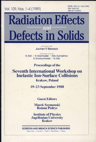 Proceedings of the Seventh International Workshop on Inelastic Ion-Surface Collisions Krakow, Poland, 19-23 September 1988