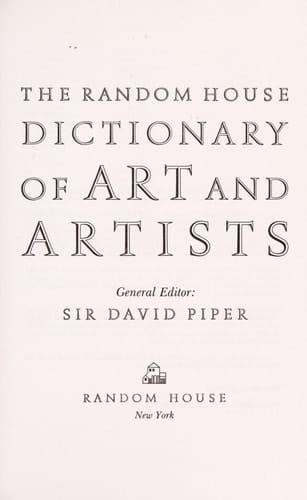 Random House Dictionary of Art and Artists