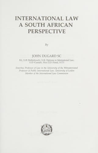 International law: A South African perspective