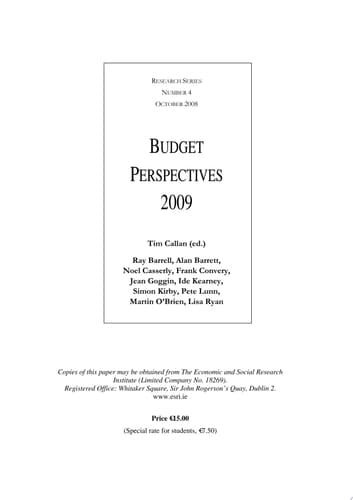Budget Perspectives 2009