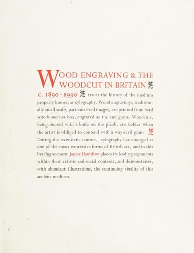 Wood Engraving In Britain 1890-1990