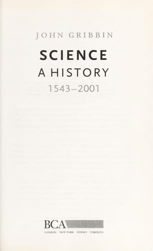 Science: A History 1543-2001