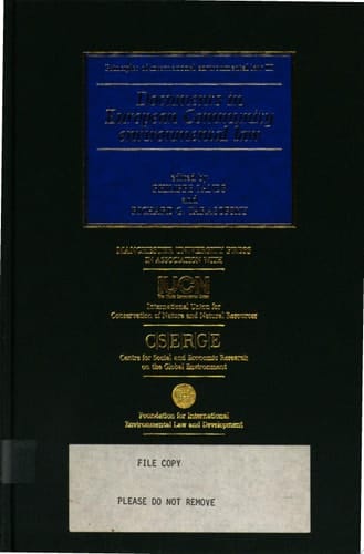 Documents in European Community Environmental Law
