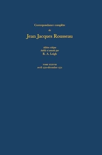 Correspondance Rousseau 38 CB: T. 38