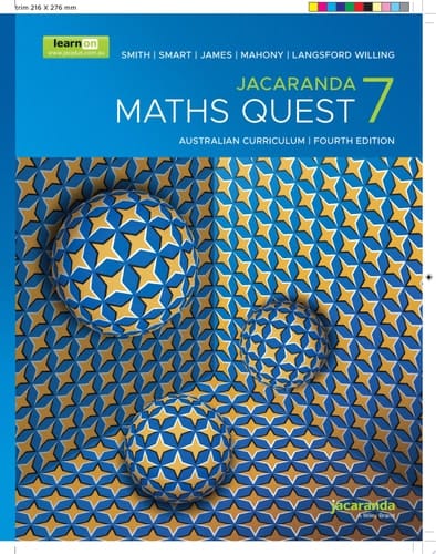 Jacaranda Maths Quest 7 Australian Curriculum, LearnON and Print