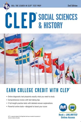 CLEP® Social Sciences & History Book + Online, 2nd Ed.
