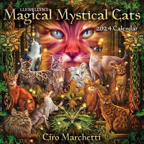 Llewellyn's 2024 Magical Mystical Cats Calendar