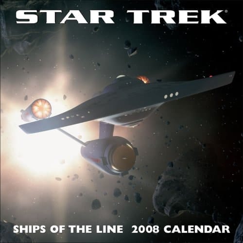 STAR TREK SHIPS OF THE LINE 2008 WALL CALENDAR