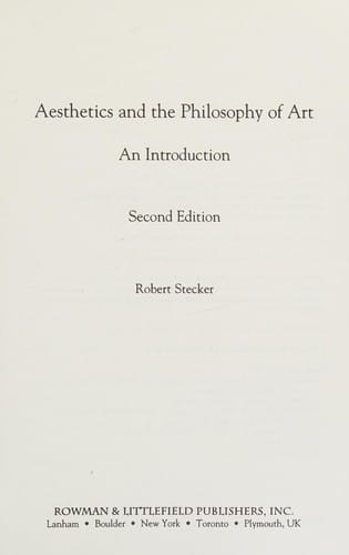 Aesthetics and the philosophy of art