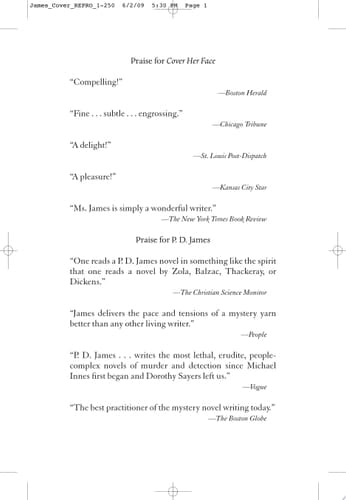 Cover Her Face An Adam Dalgliesh Mystery