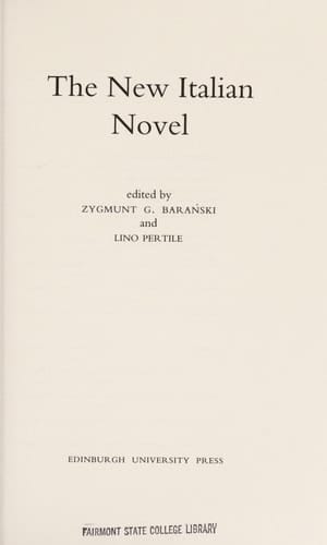 The New Italian Novel (Writers of Italy)