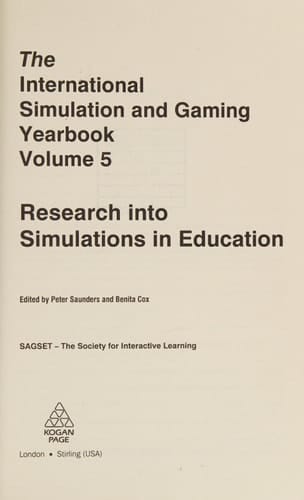 International Simulation and Gaming Yearbook