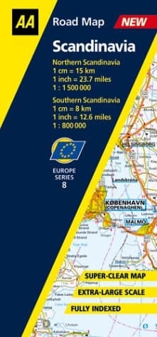 KuF Südskandinavien 1 : 850 000. Straßenkarte Stadtübersichtspläne, Distanztabellen, Reiseinformationen