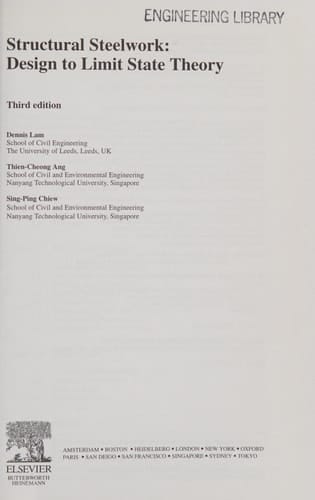 Structural Steelwork Design to Limit State Theory, Third Edition