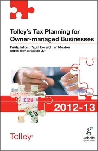Tolley's Tax Planning for Owner-Managed Businesses