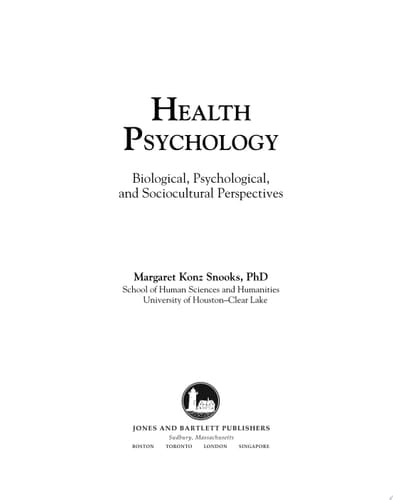 Health psychology