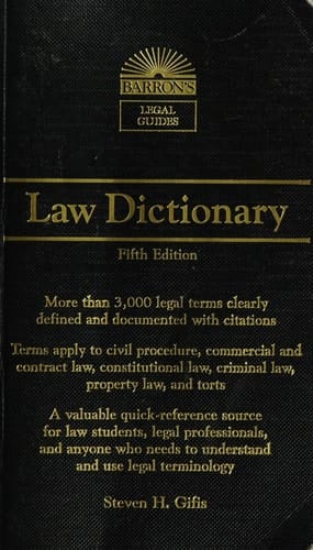 Law Dictionary: Fifth Edition (Law Dictionary)
