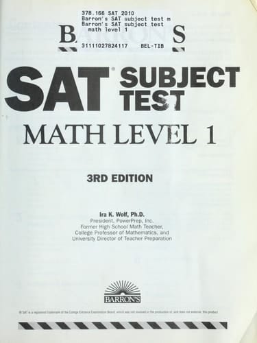 Barron's SAT Subject Test Math Level 1