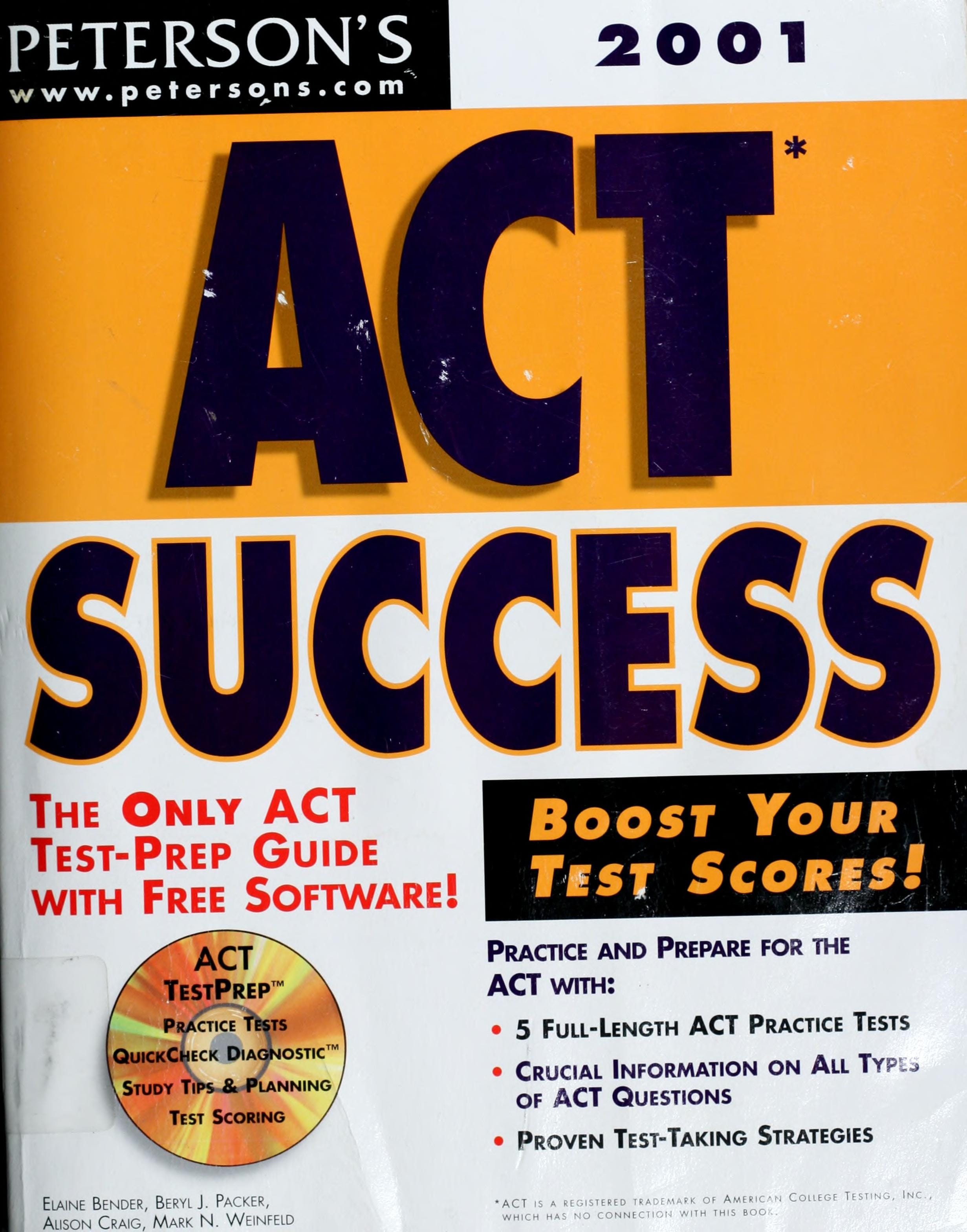 Peterson's Act Success 2001: #1 In College Prep