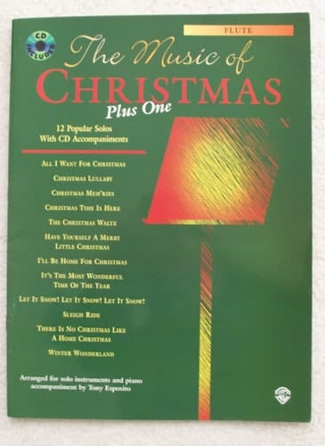The Music of Christmas Plus One (12 Popular Solos) Flute, Book and CD