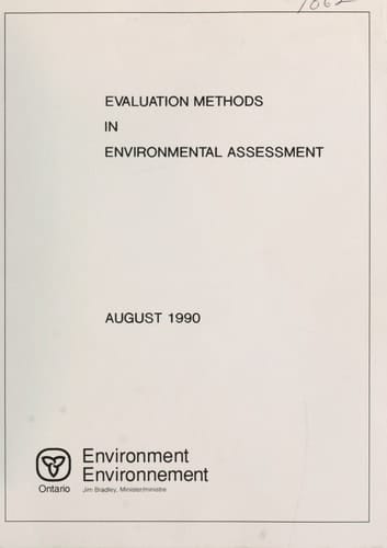 Evaluation Methods in Environmental Assessment