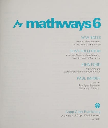 Mathways 6