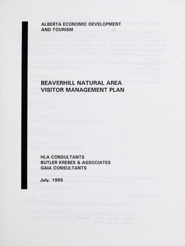 Beaverhill Natural Area visitor management plan