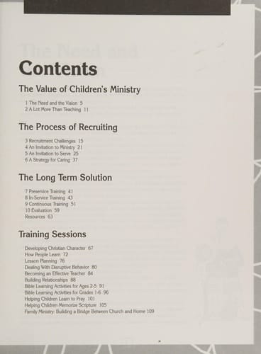Staffing Your Children's Ministry