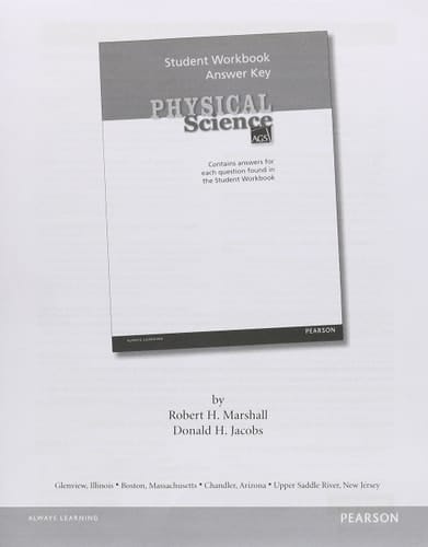 Ags Physical Science 2012 Student Workbook Answer Key Grades 6/12