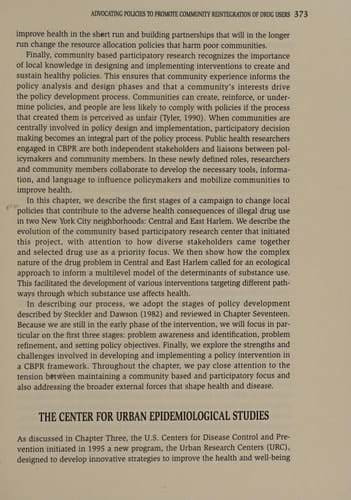 Community-Based Participatory Research for Health