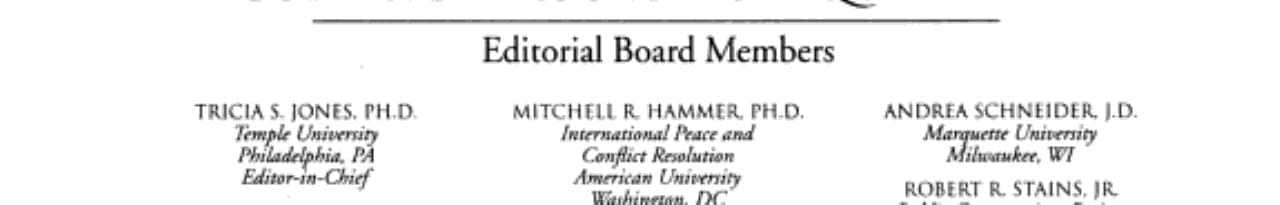 Conflict Resolution Quarterly, Volume 23, Number 4, Summer 2006