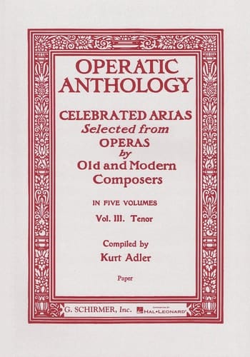 Operatic Anthology Celebrated Arias