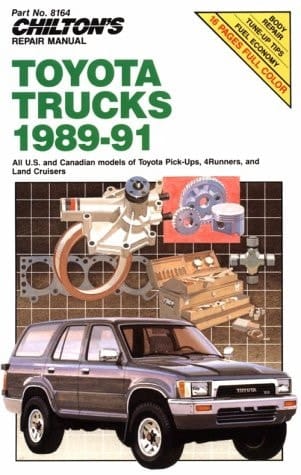 Chilton's Repair Manual Covers All U.S. and Canadian Models of Toyota Pick-ups, Toyota 4Runners, and Toyota Land Cruisers. Toyota trucks, 1989-91