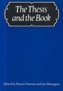 The Thesis and the book