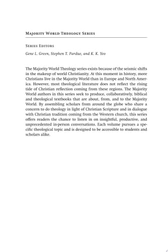 The Trinity among the Nations The Doctrine of God in the Majority World