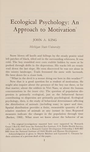 Nebraska Symposium on Motivation, 1970, Volume 18