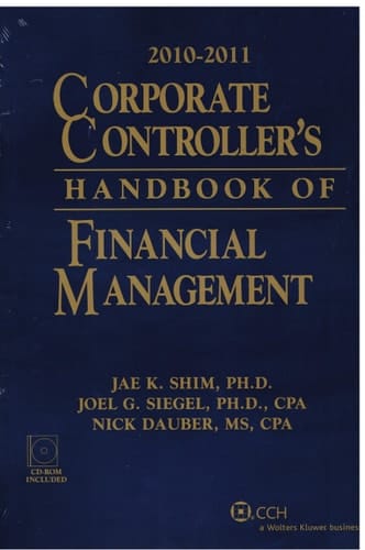 2010-2011 Corporate Controllers Handbokks of Financial Management