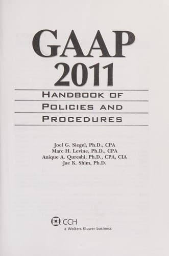 GAAP 2011 Handbook of Policies and Procedures