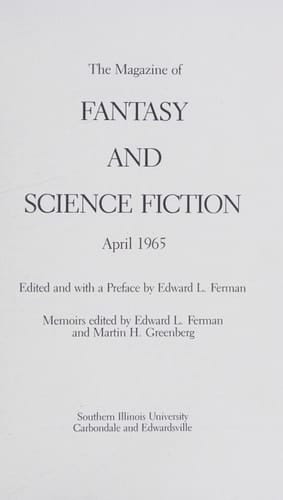 The Magazine of Fantasy & Science Fiction - April 1965