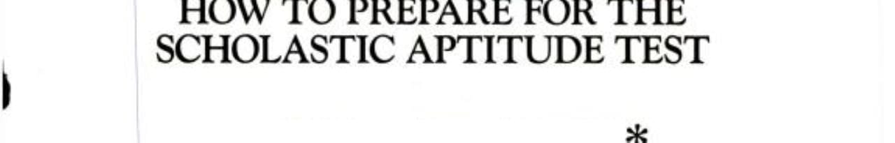 How to Prepare for the Scholastic Aptitude Test SAT