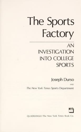 The sports factory: An investigation into college sports
