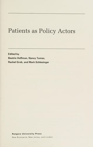 Patients as Policy Actors