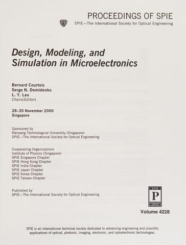 Design, Modeling, and Simulation in Microelectronics 28-30 November 2000, Singapore