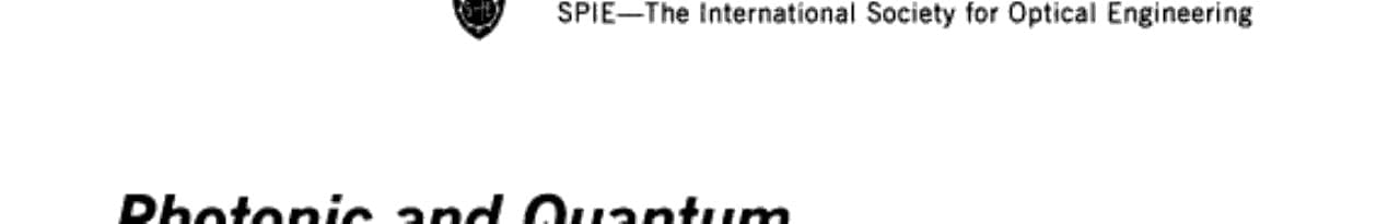 Photonic and Quantum Technologies for Aerospace Applications III 17-18 April, 2001, Orlando, [Florida] USA
