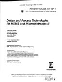 Device and Process Technologies for MEMS and Microelectronics II 17-19 December, 2001, Adelaide, Australia