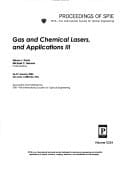Gas And Chemical Lasers, And Applications Iii (Proceedings of Spie)