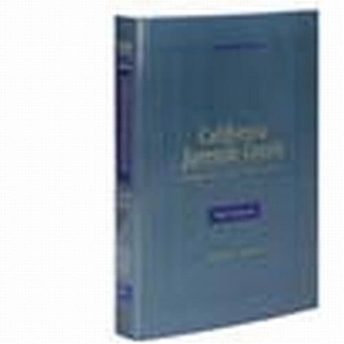 California Juvenile Courts Practice and Procedure (2006 Edition)