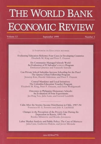 World Bank Economic Review Vol 13 No. 3 September 1999