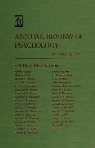 Annual Review of Psychology 1982
